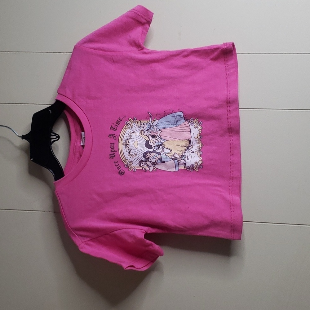 Disney Princess Once Upon a Time Crop Short Sleeve Graphic Tees - Picture 2 of 6